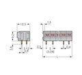2-Leiter-Leiterplattenklemme 0,75 mm² Rastermaß 5/5,08 mm grau