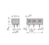 2-Leiter-Leiterplattenklemme 0,75 mm² Rastermaß 7,5/7,62 mm grau