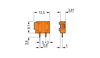Anreihbare Leiterplattenklemme 1,5 mm² Rastermaß 3,81 mm orange