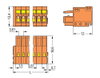 1-Leiter-Federleiste CAGE CLAMP® 1,5 mm² orange