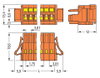 1-Leiter-Federleiste CAGE CLAMP® 1,5 mm² orange