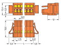 1-Leiter-Federleiste CAGE CLAMP® 1,5 mm² orange