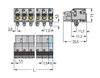 1-Leiter-Federleiste Drücker Push-in CAGE CLAMP® grau