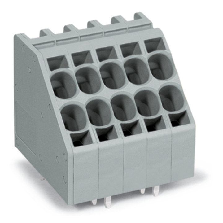 2-Leiter-Leiterplattenklemme 10 mm² Rastermaß 7,5 mm grau