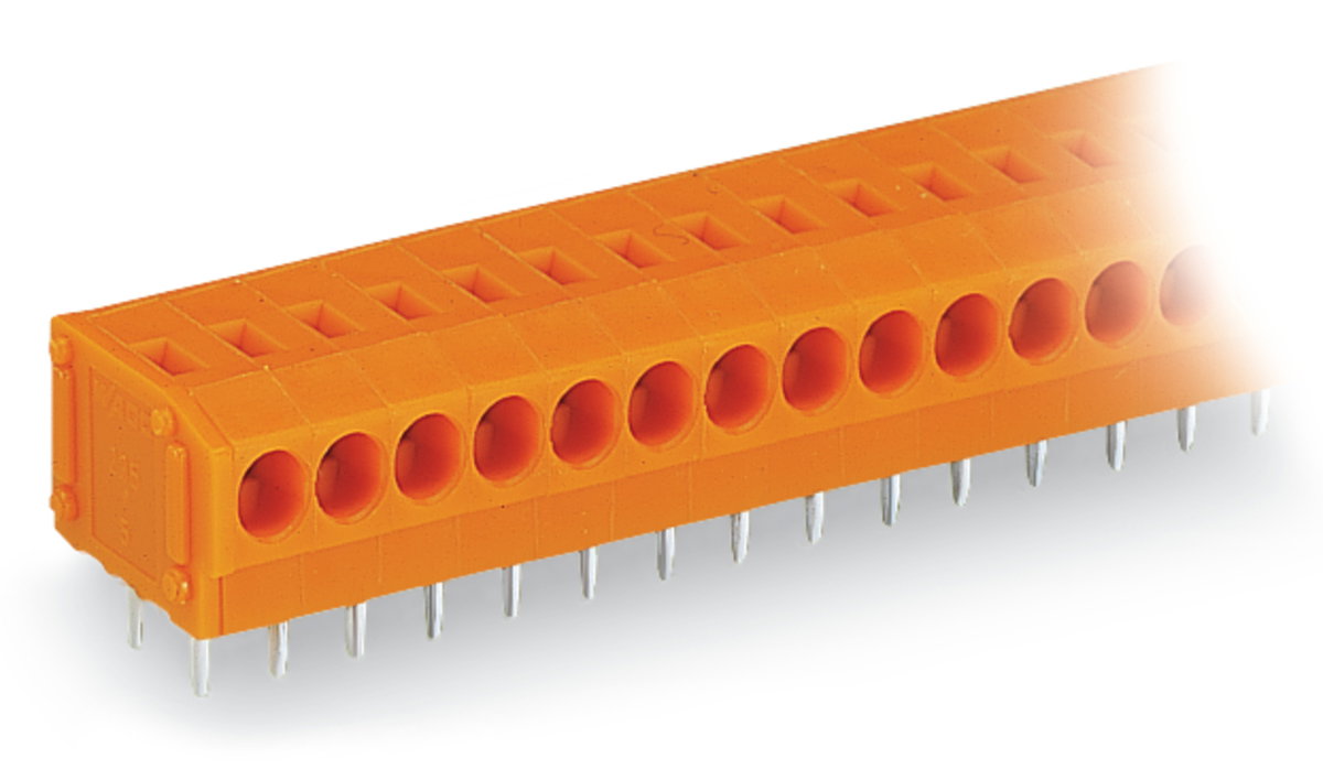 Leiterplattenklemme 1,5 mm² Rastermaß 3,81 mm orange