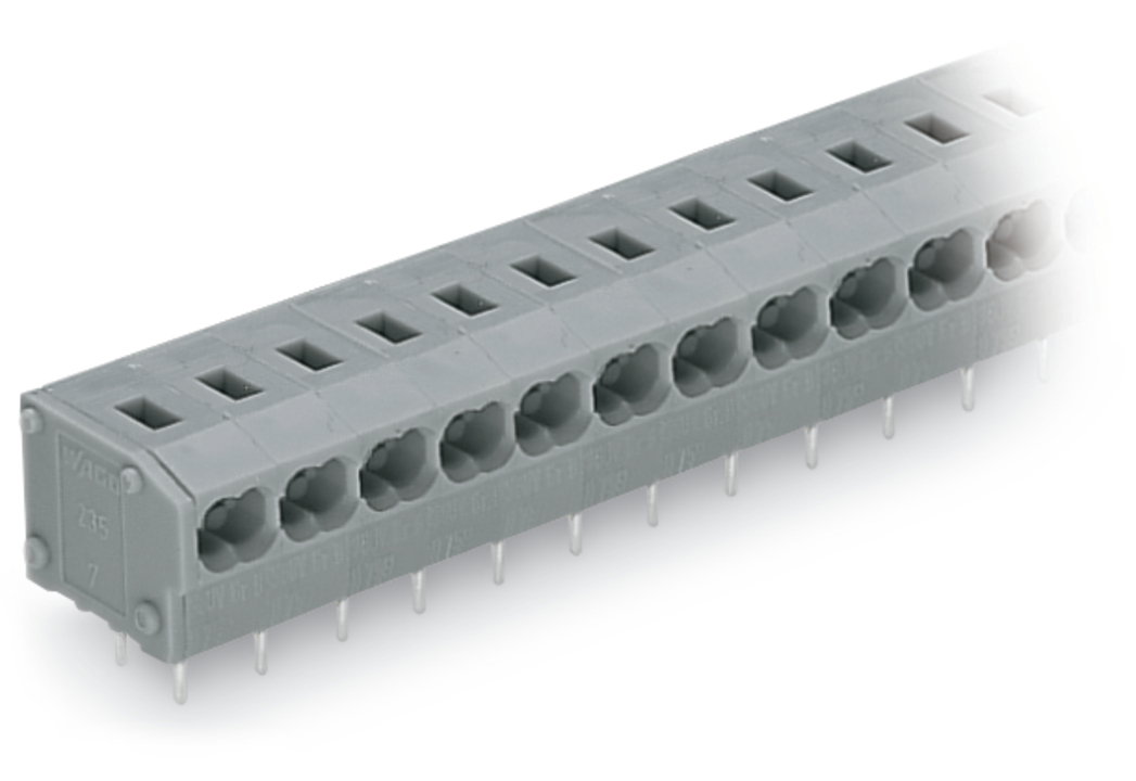 2-Leiter-Leiterplattenklemme 0,75 mm² Rastermaß 5/5,08 mm grau