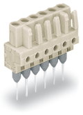 Federleiste für Reihenklemmen Stifte 0,6 x 1 mm gerade lichtgrau