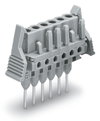 Federleiste für Reihenklemmen Stifte 0,6 x 1 mm gerade grau