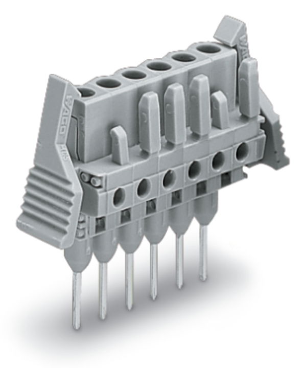 Federleiste für Reihenklemmen Stifte 0,6 x 1 mm gerade grau