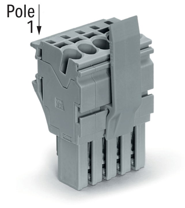 1-Leiter-Federleiste Push-in CAGE CLAMP® 4 mm² grau