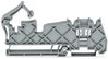 Sammelschienenhalter für Sammelschienen Cu 10 mm x 3 mm kein Kontakt zur Tragschiene silberfarben