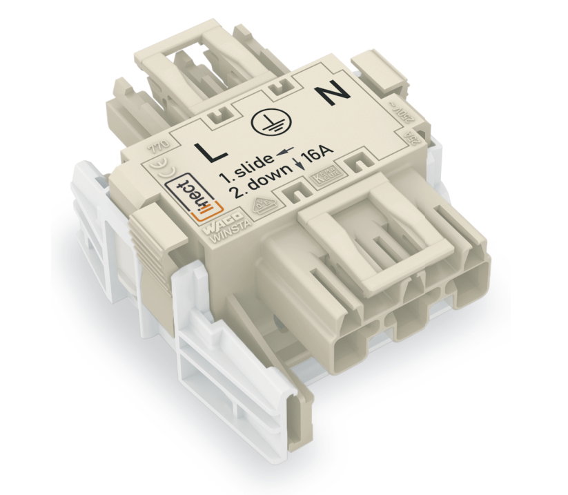 Linect®-T-Steckverbinder 3-polig Kod. A weiß