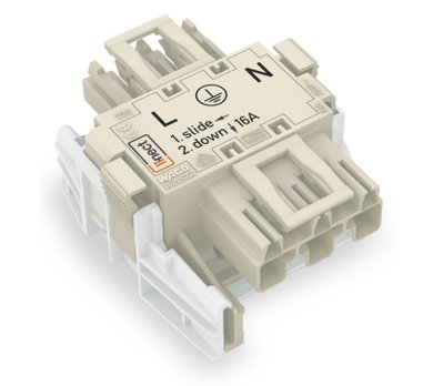 Linect®-T-Steckverbinder 3-polig Kod. A weiß