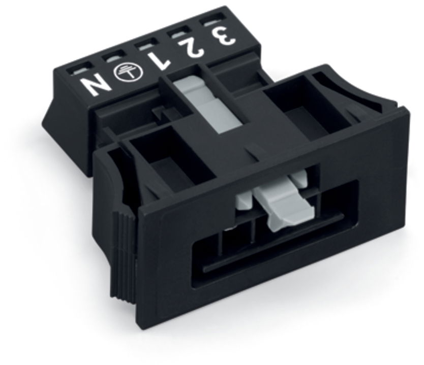 Snap-In-Stecker 5-polig Kod. A schwarz – Bild 2 von 5