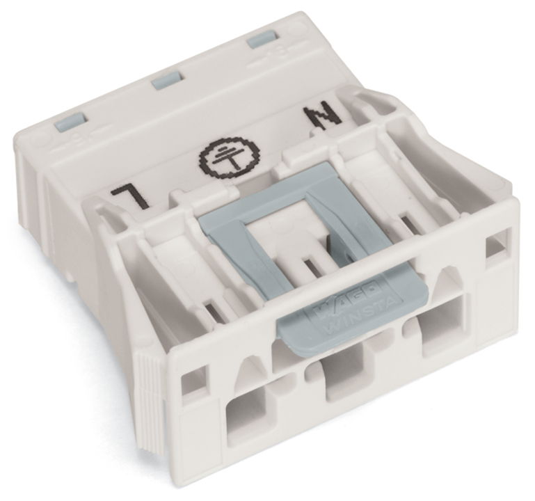 Snap-In-Stecker 3-polig Kod. A weiß – Bild 2 von 5