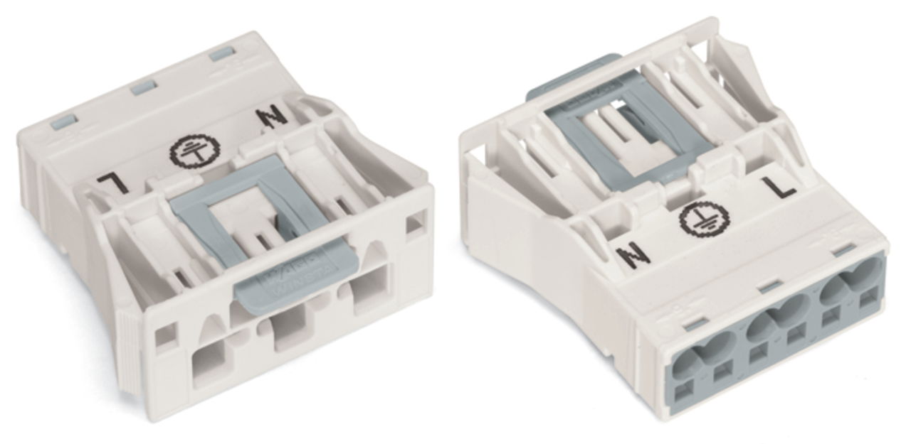 Snap-In-Stecker 3-polig Kod. A weiß – Bild 3 von 5