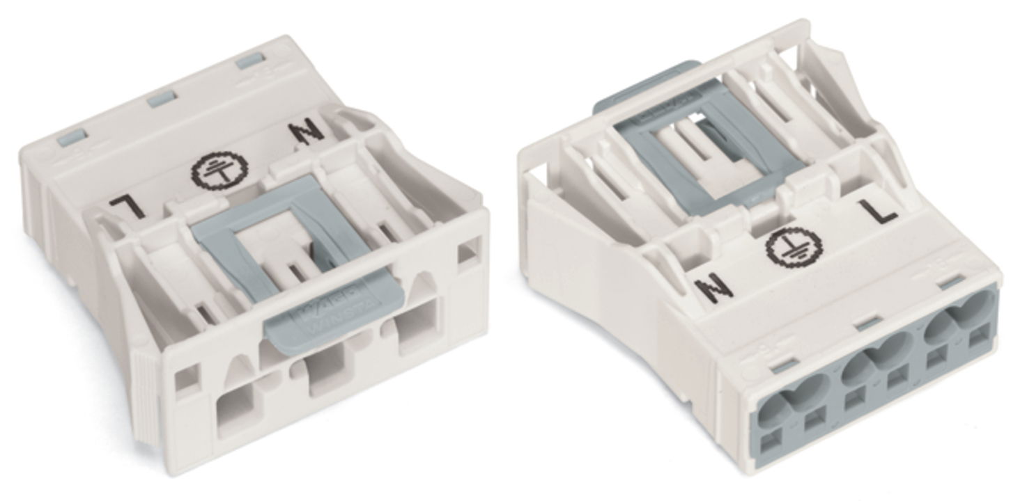 Snap-In-Stecker 3-polig Kod. A weiß – Bild 3 von 5