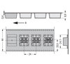 SMD-Through-Board-Leiterplattenklemme 0,75 mm² Rastermaß 6,5 mm weiß