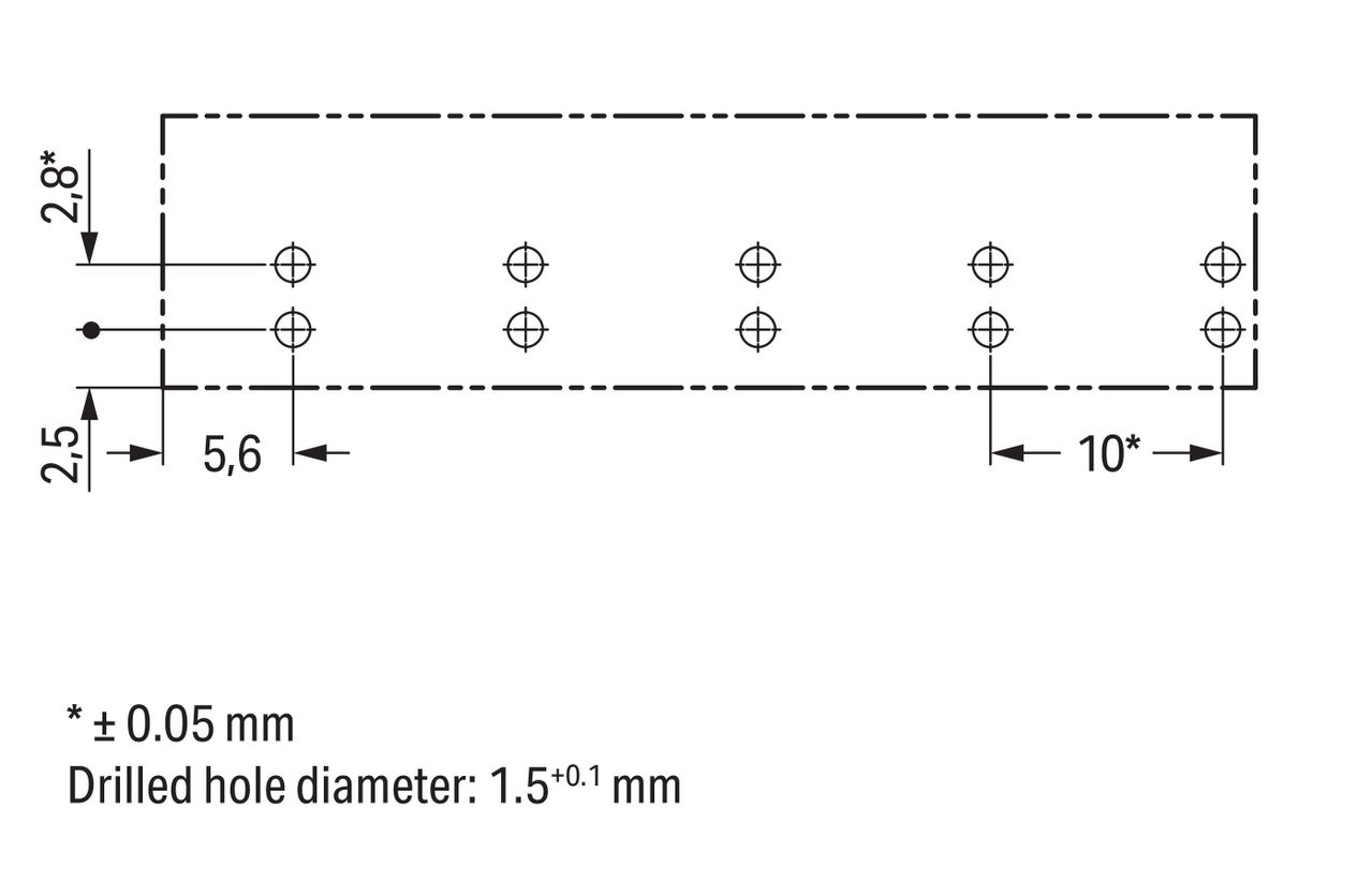 Stecker für Leiterplatten gerade 5-polig pink – Bild 2 von 3