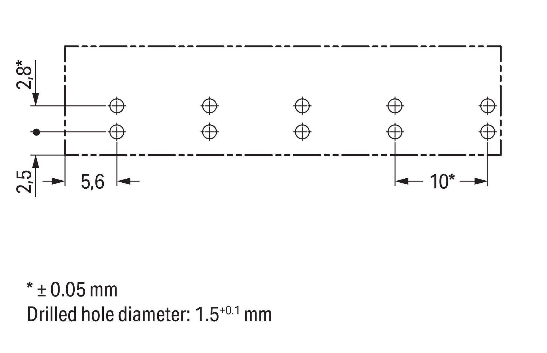 Stecker für Leiterplatten gerade 5-polig pink – Bild 2 von 3