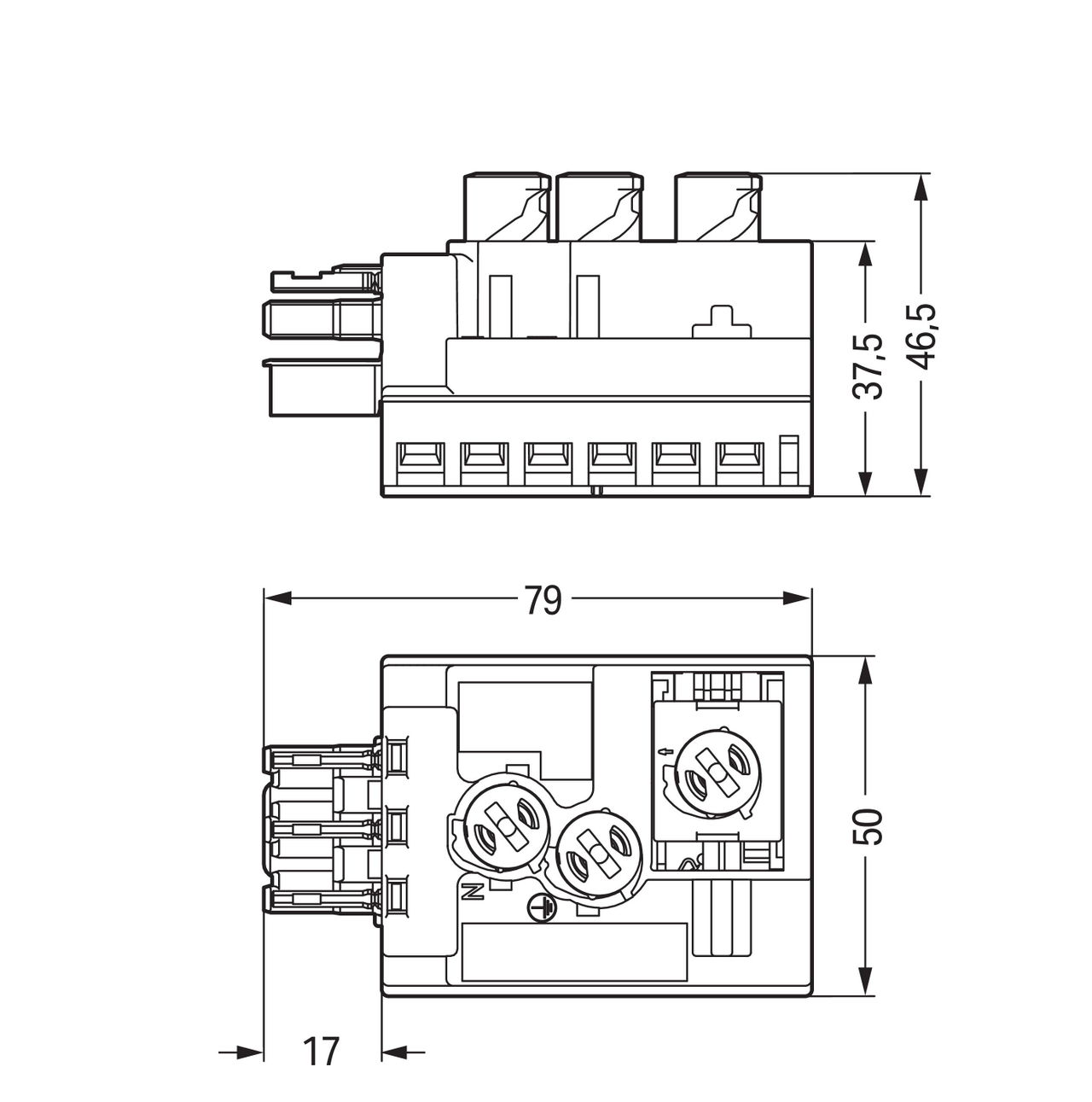 Abgriffmodul für Flachleitung 5 x 2,5 mm² + 2 x 1,5 mm² rot – Bild 2 von 2