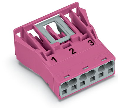Snap-In-Buchse 3-polig Kod. B pink