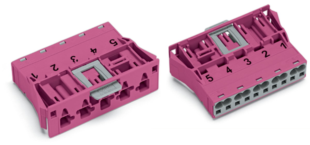 Snap-In-Stecker 5-polig Kod. B pink – Bild 3 von 5