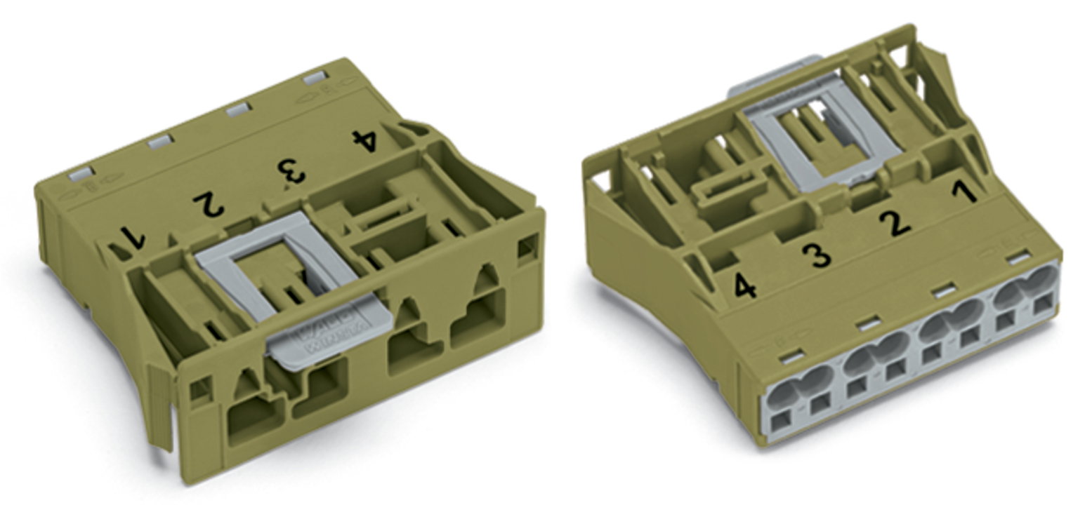 Snap-In-Stecker 4-polig Kod. B hellgrün – Bild 3 von 5