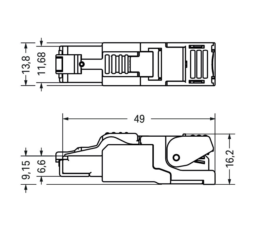 PROFINET-Stecker RJ-45 Cat. 6A – Bild 2 von 3
