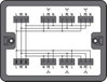 Verteilerbox Wechselstrom (230 V) 1 Eingang schwarz