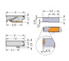 SMD-Leiterplattenklemme Drücker 0,75 mm² silberfarben