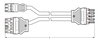 Konfektionierte Y-Leitung Eca 2 x Stecker / Buchse