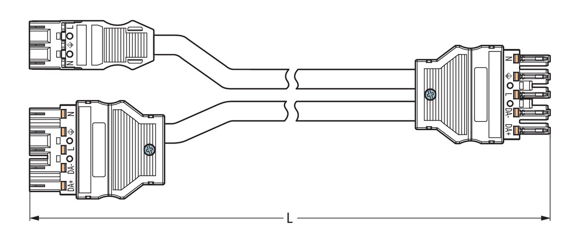 Konfektionierte Y-Leitung Cca 2 x Stecker / Buchse – Bild 2 von 2