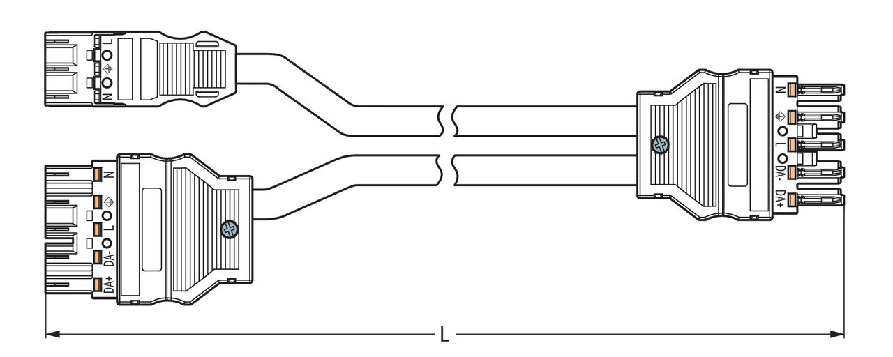 Konfektionierte Y-Leitung Eca 2 x Stecker / Buchse – Bild 2 von 2
