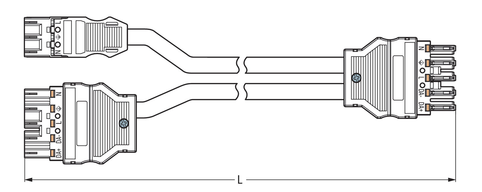 Konfektionierte Y-Leitung Cca 2 x Stecker / Buchse – Bild 2 von 2