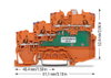 3-Leiter-Initiatoreneinspeiseklemme LED grün 1 mm² orange