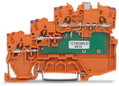 3-Leiter-Initiatoreneinspeiseklemme LED grün 1 mm² orange