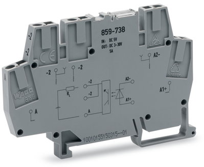 Optokopplermodul Eingangsnennspannung DC 5 V Ausgangsspannungsbereich DC 3 … 30 V grau