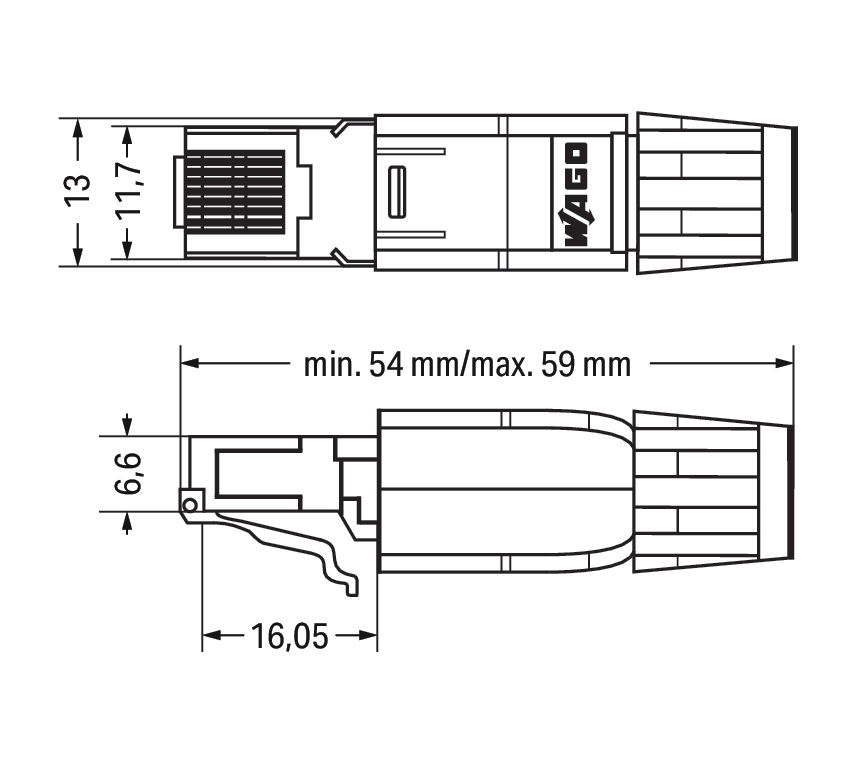 PROFINET-Stecker RJ-45, IP20 ETHERNET 10/100 Mbit/s feldkonfektionierbar – Bild 2 von 3