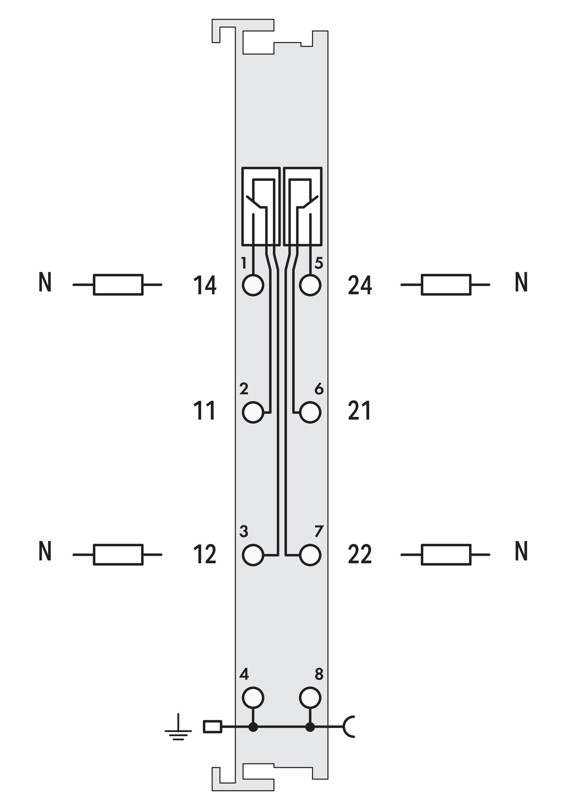 2-Kanal-Relaisausgang AC 125 V 0,5 A lichtgrau – Bild 2 von 2