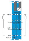 2-Kanal-Analogeingang 4 … 20 mA HART Eigensicher blau