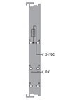 Potentialeinspeisung DC 24 V Sicherungshalter dunkelgrau