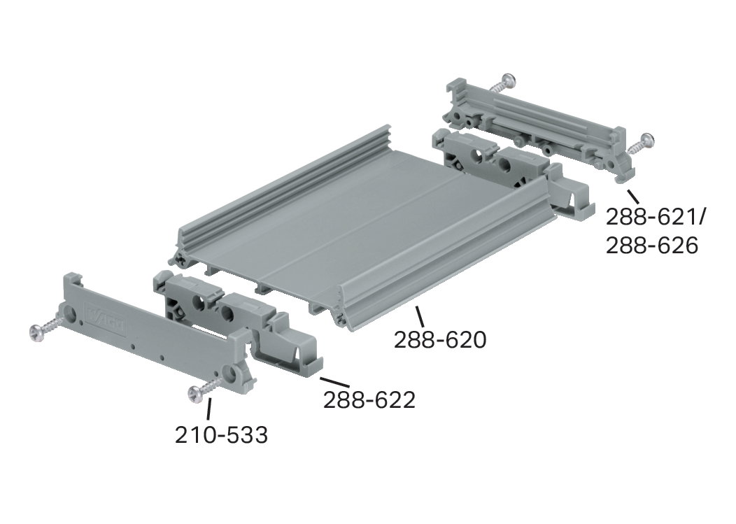 Abdeckprofil Größe 2 1 m lang transparent – Bild 3 von 3