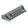 Federleiste für Reihenklemmen Stifte 0,6 x 1 mm abgewinkelt grau