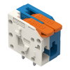 Leiterplattenklemme Hebel 1,5 mm² weiß/blau