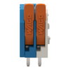 Leiterplattenklemme Hebel 1,5 mm² weiß/blau