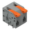 Leiterplattenklemme Hebel 1,5 mm² grau
