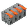 Leiterplattenklemme Hebel 1,5 mm² grau