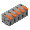 Leiterplattenklemme Hebel 1,5 mm² grau