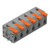 Leiterplattenklemme Hebel 1,5 mm² grau